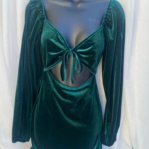 Velvet Green Dress